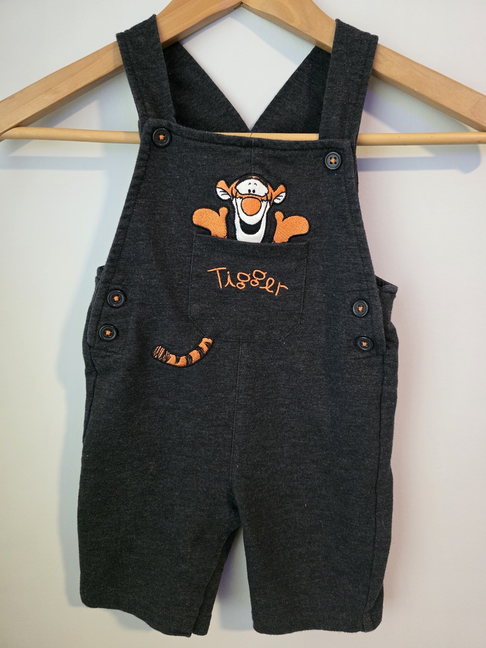 Disney Baby Tigger Embroidered Shortalls / Romper – 24 Months